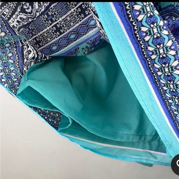 The Limited Teal/Navy Paisley Long Sleeve Dress Sz XS Like new - Picture 6 of 7